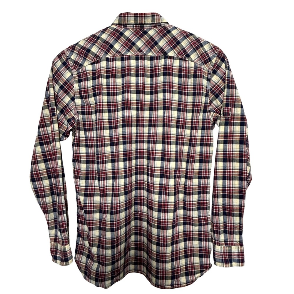 Scotch & Soda XXL Mens Plaid Cotton Linen Shirt Long Sleeve Button‎ Up Pockets - Picture 3 of 10